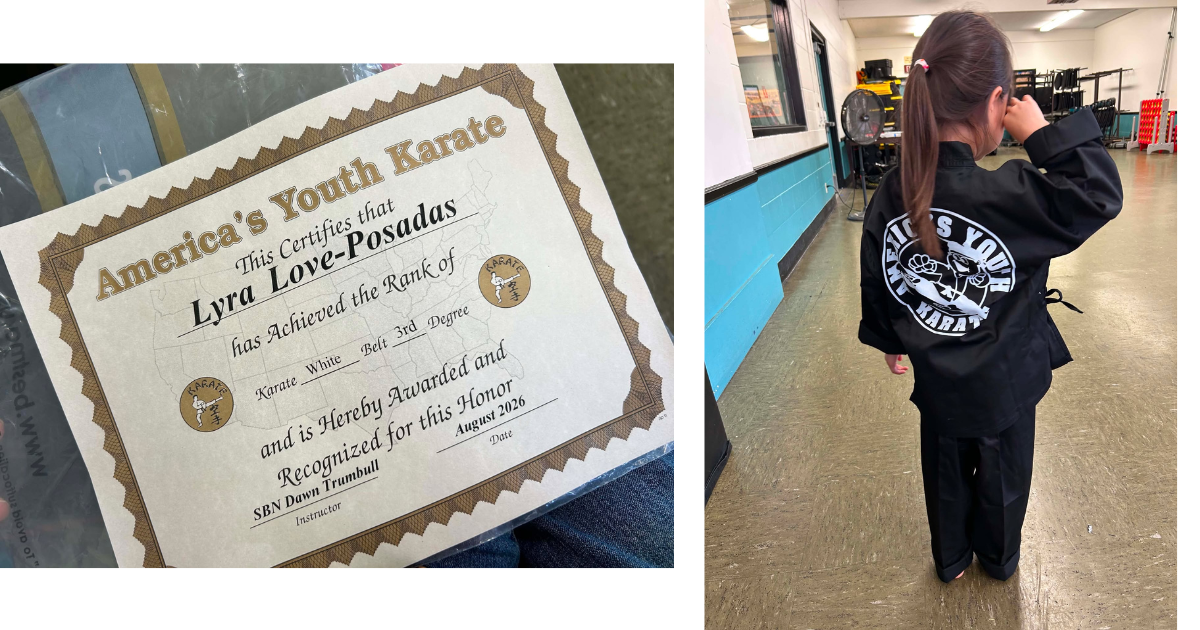Lyra Love 3rd Degree Karate White Belt